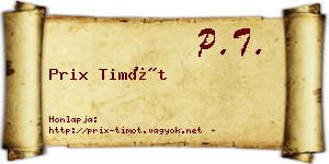 Prix Timót névjegykártya